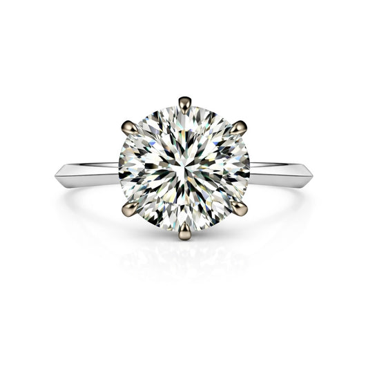 Certified 3CT Heritage Knife Edge Solitaire Engagement Ring