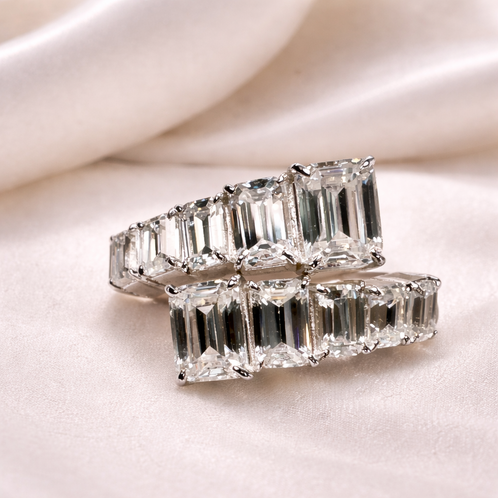 The Colonnade Wrap : Step Cut Lab Grown Diamond Wrap Band