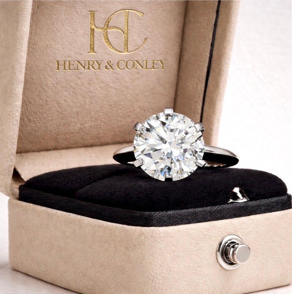 Chimera Alexandrite - 3 Carat Oval Lab Grown Alexandrite Three Stone Ring (No.VIII)