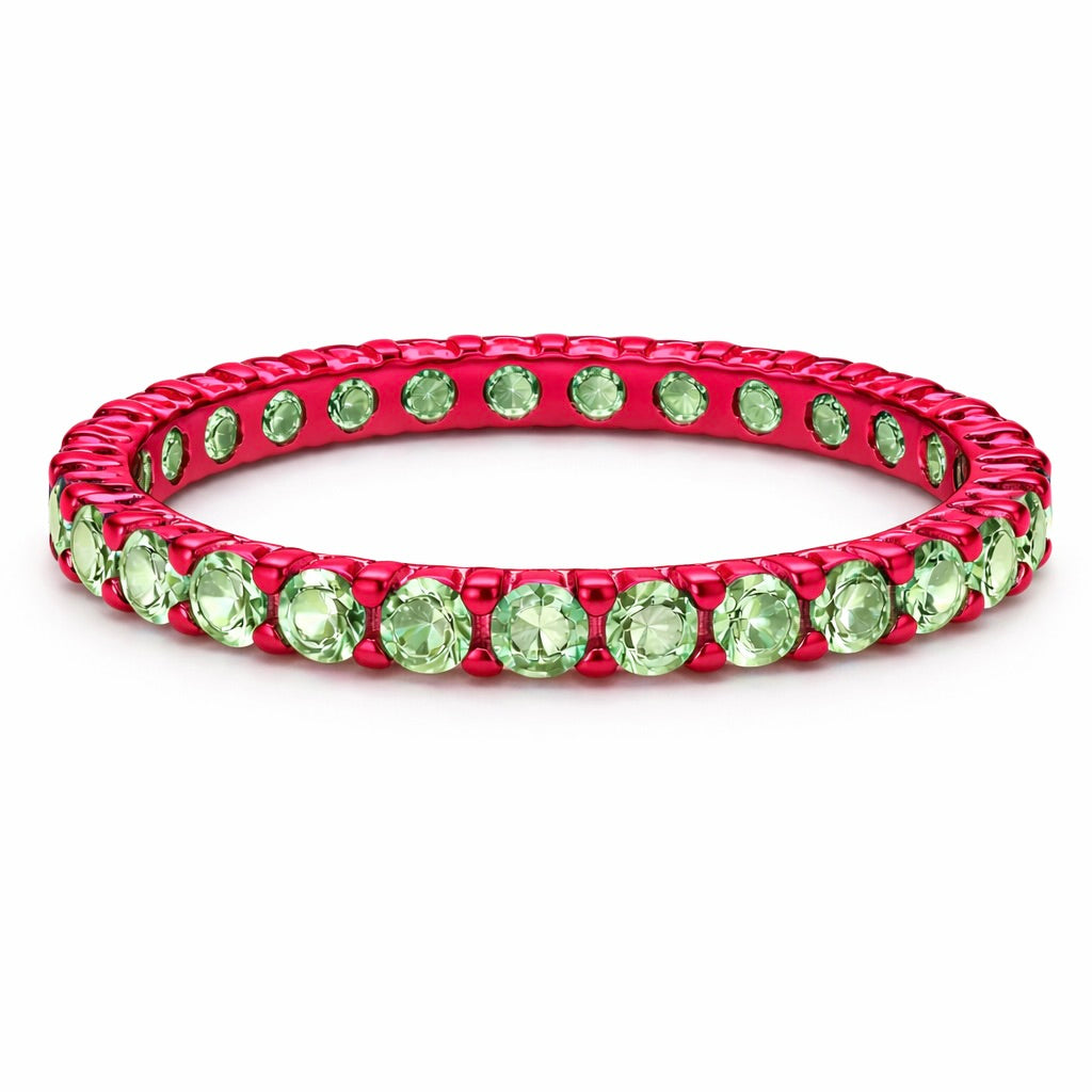 Color Interval Collection - Lab Grown Fancy Diamond 2mm Full Eternity Bands (No.VI)