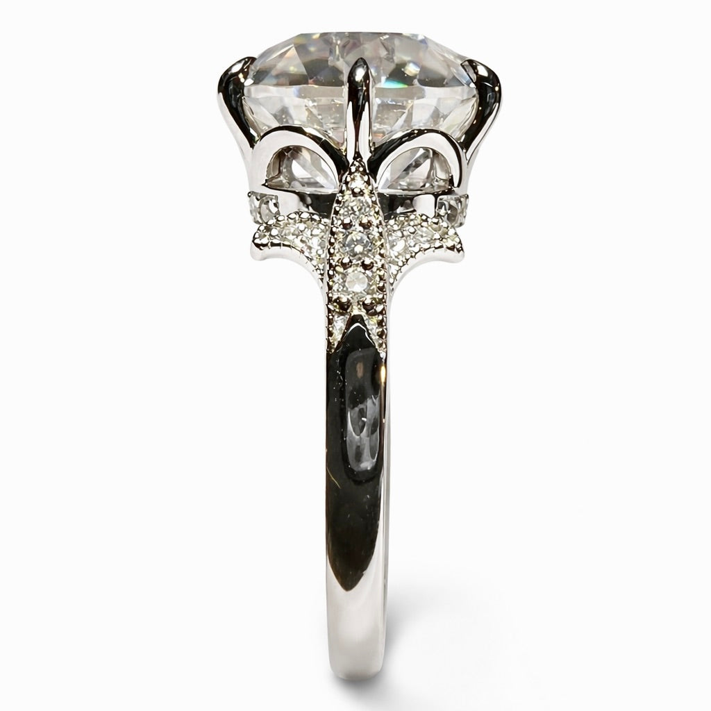 Beaumont Round: 6 Carat Round Brilliant Lab Grown Diamond Engagement Ring