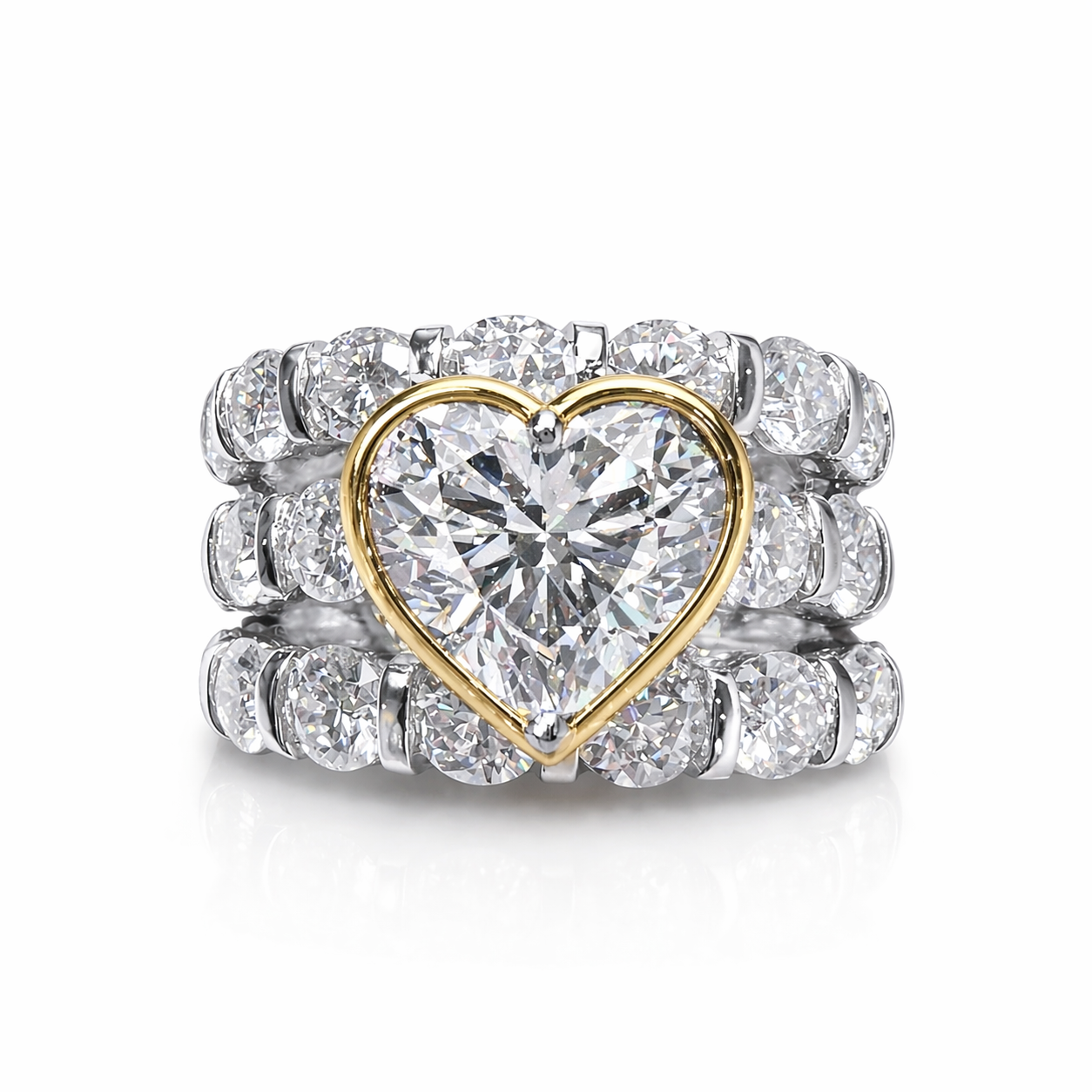 Lovebound : 4 Carat Heart Lab Grown Diamond Engagement Ring