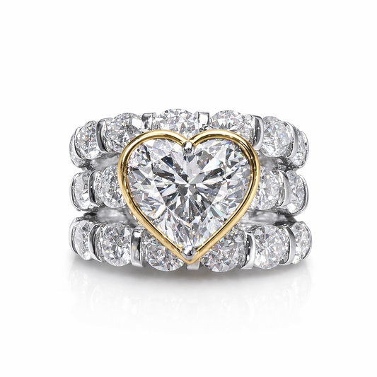 Lovebound : 4 Carat Heart Lab Grown Diamond Engagement Ring