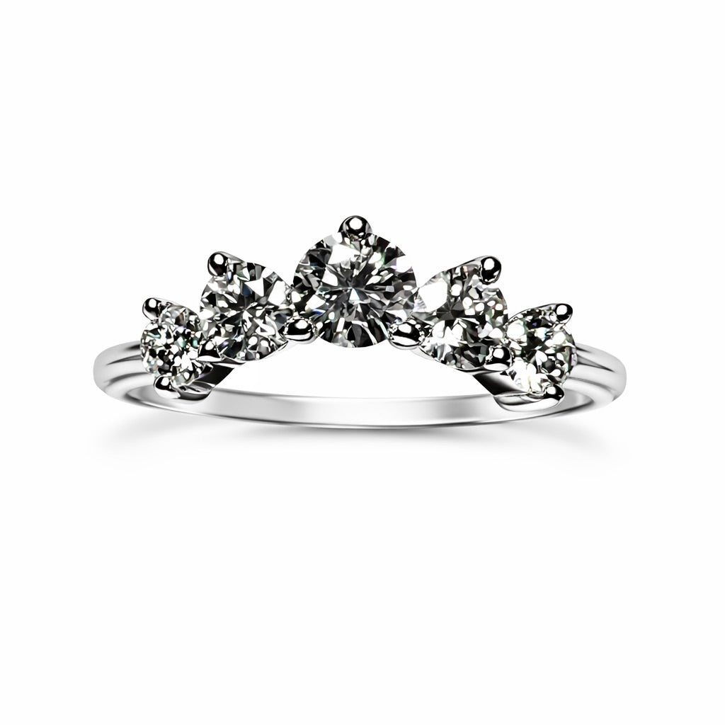 Lyrica Crown : Contour Lab Grown Diamond Wedding Band