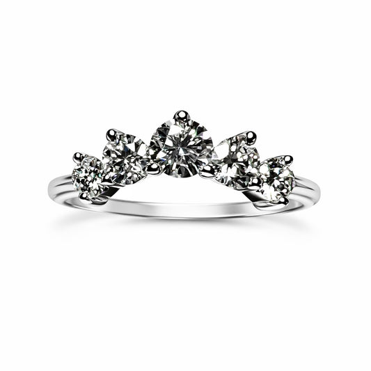 Lyrica Crown : Contour Lab Grown Diamond Wedding Band