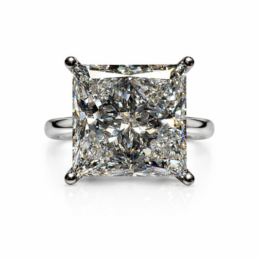 The Elara - 5 Carat Princess Cut Lab Grown Engagement Ring