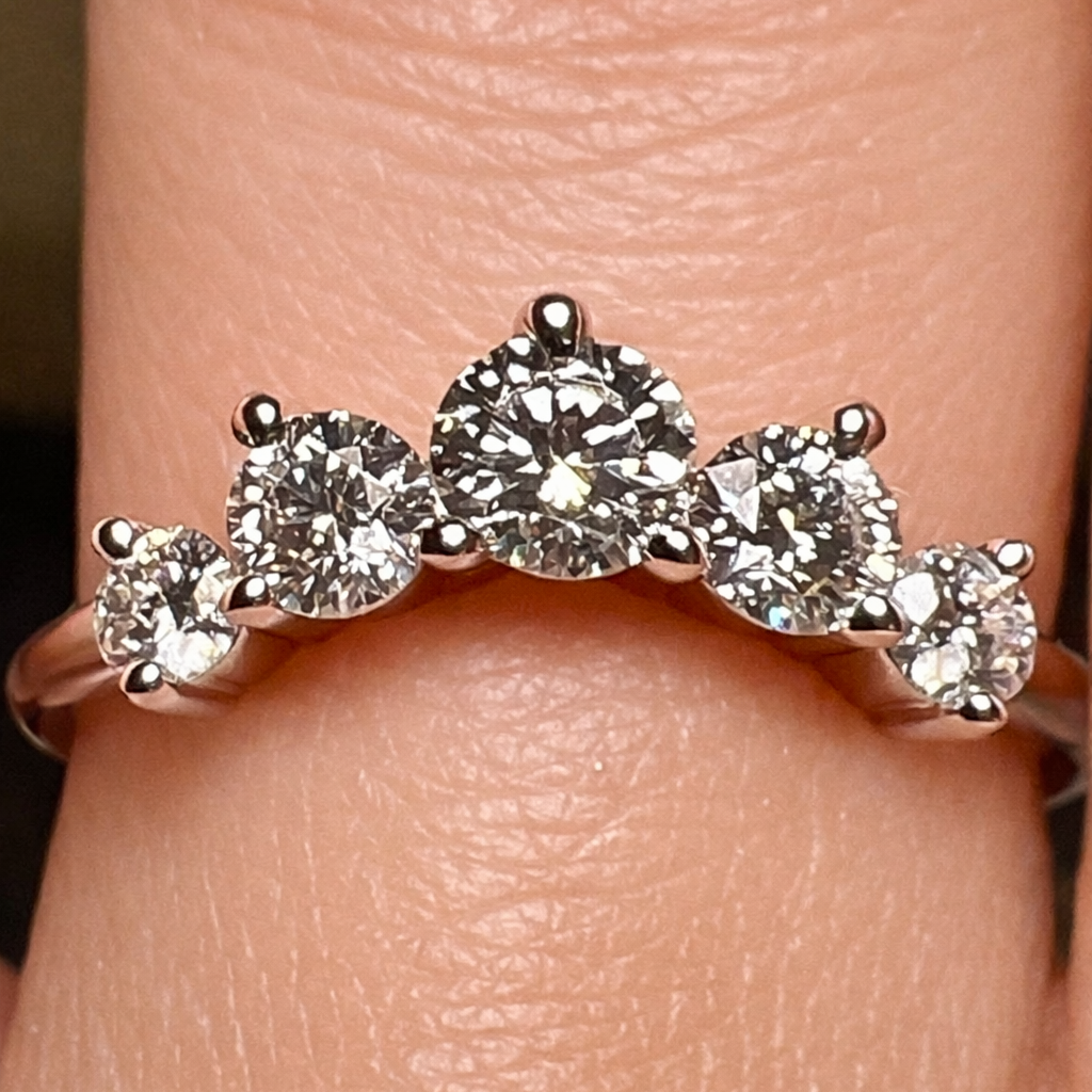 Lyrica Crown : Contour Lab Grown Diamond Wedding Band