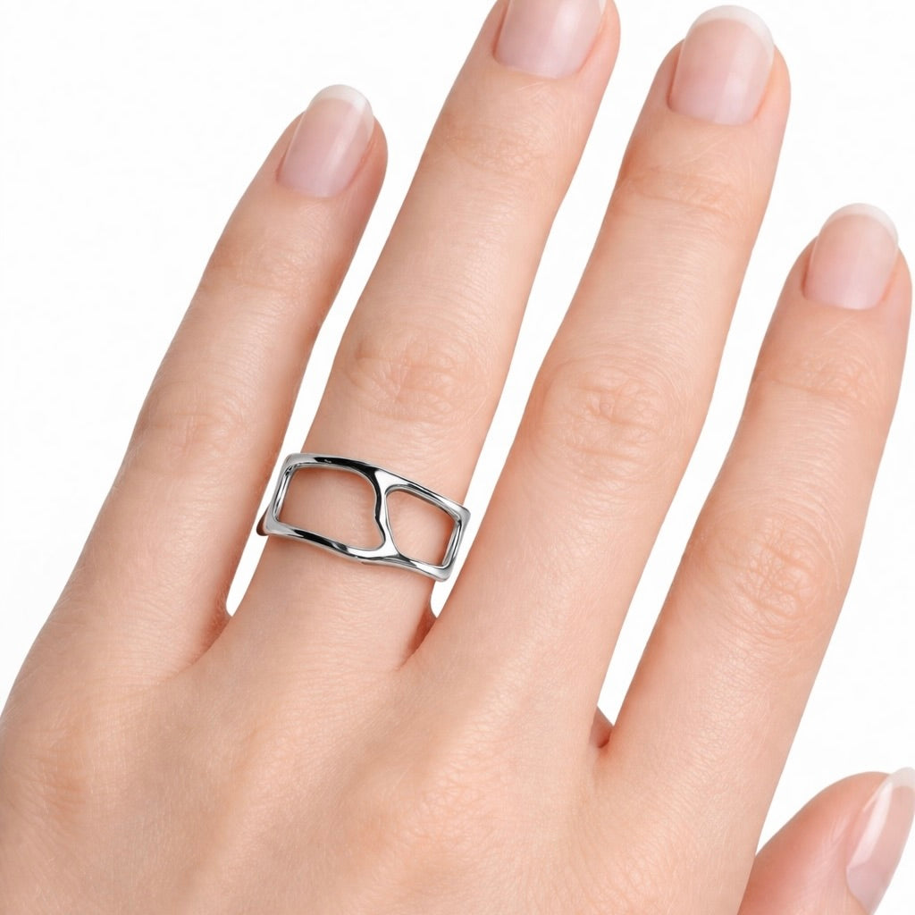 Negative Form Ring : Sculptural Openwork Statement Ring