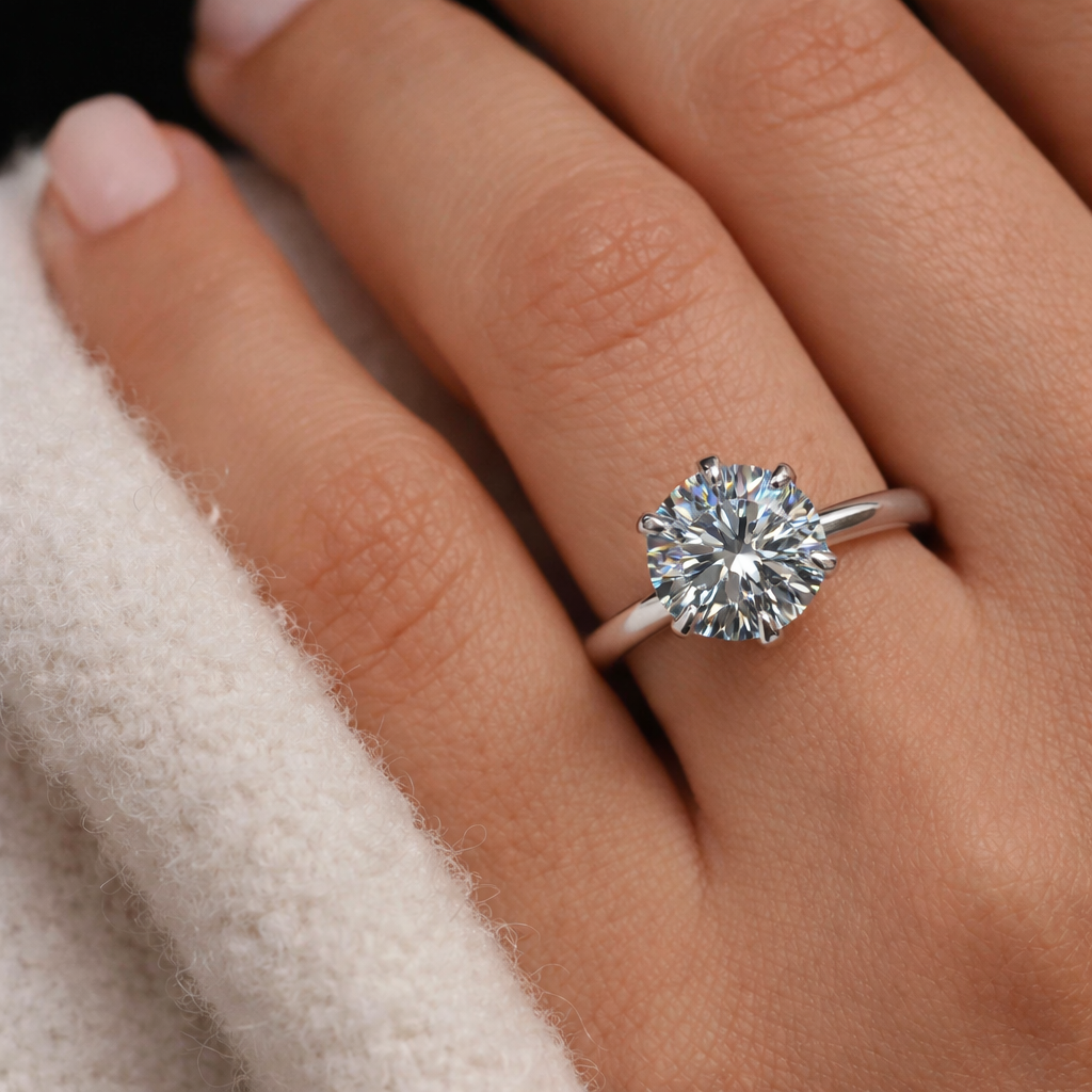 Elysian Tulip : 2.5 Carat Lab Grown Diamond Engagement Ring