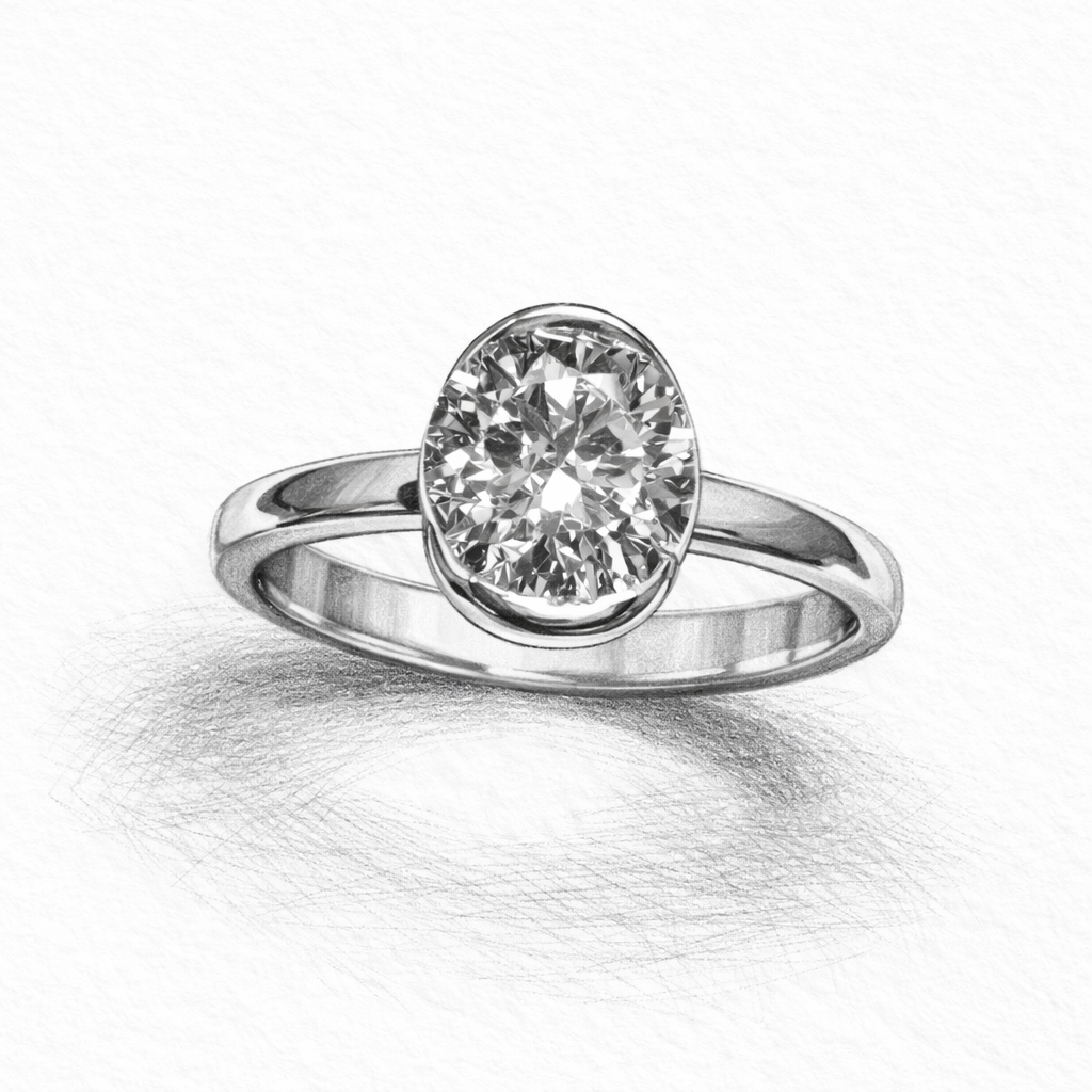 Heritage : 1 Carat Round Brilliant Lab Grown Diamond Engagement Ring