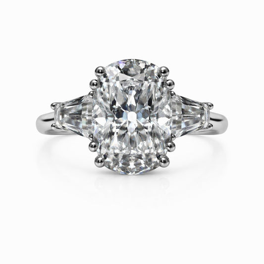 The Lace of Time - 3 Carat Elongated Cushion Cut Lab Grown Diamond Engagement Ring