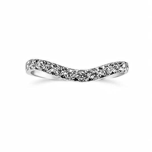Whisper Curve Band : 2mm Lab grown Diamond Contour Wedding Band