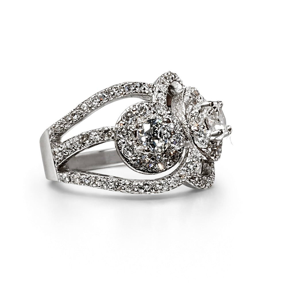Whispered Trinity : Three Stone Engagement Ring