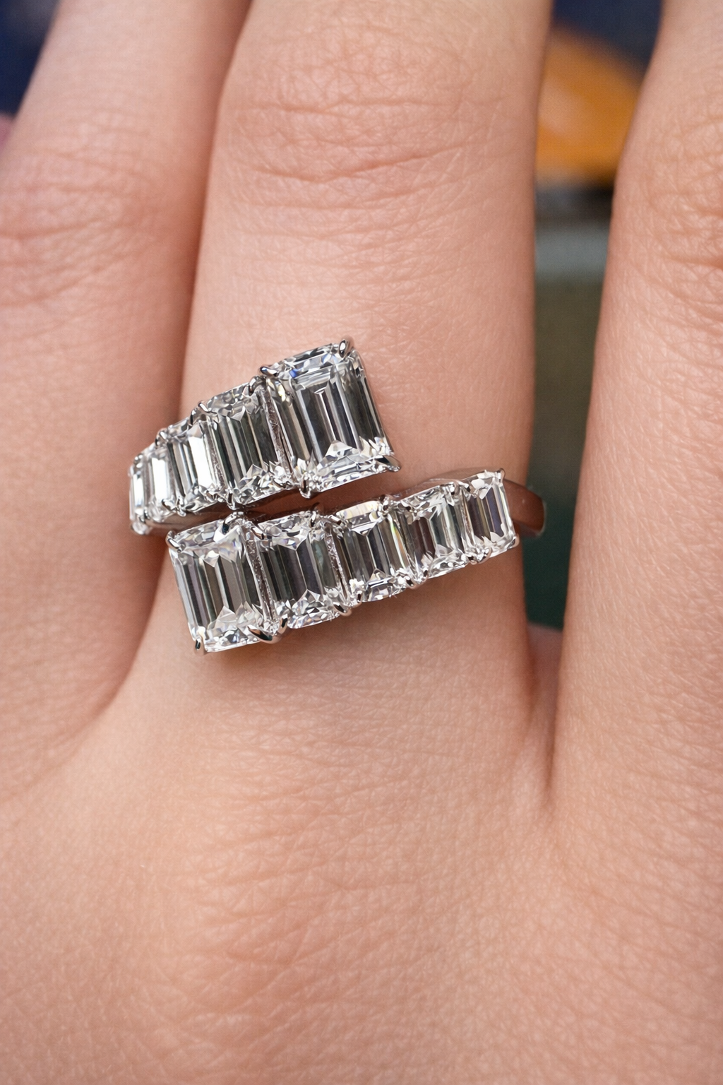 The Colonnade Wrap : Step Cut Lab Grown Diamond Wrap Band