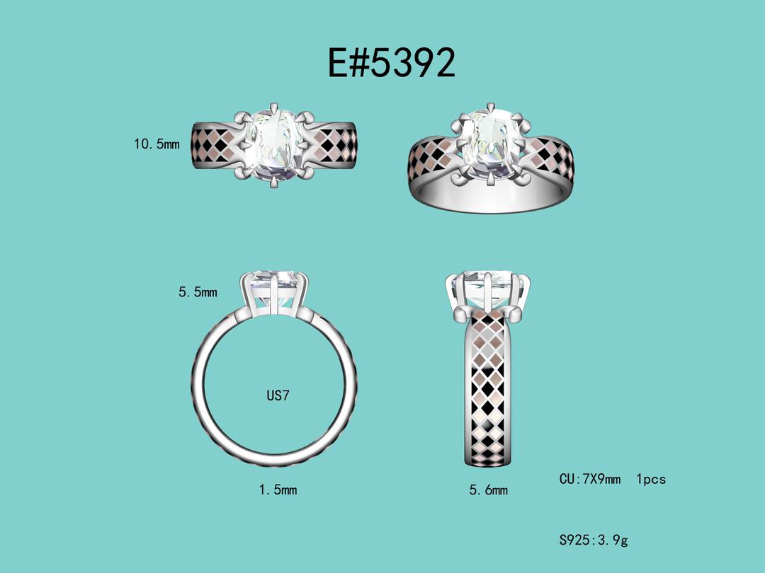 The Harlequin Ring : 3 Carat Elongated Cushion Lab Grown Diamond Engagement Ring