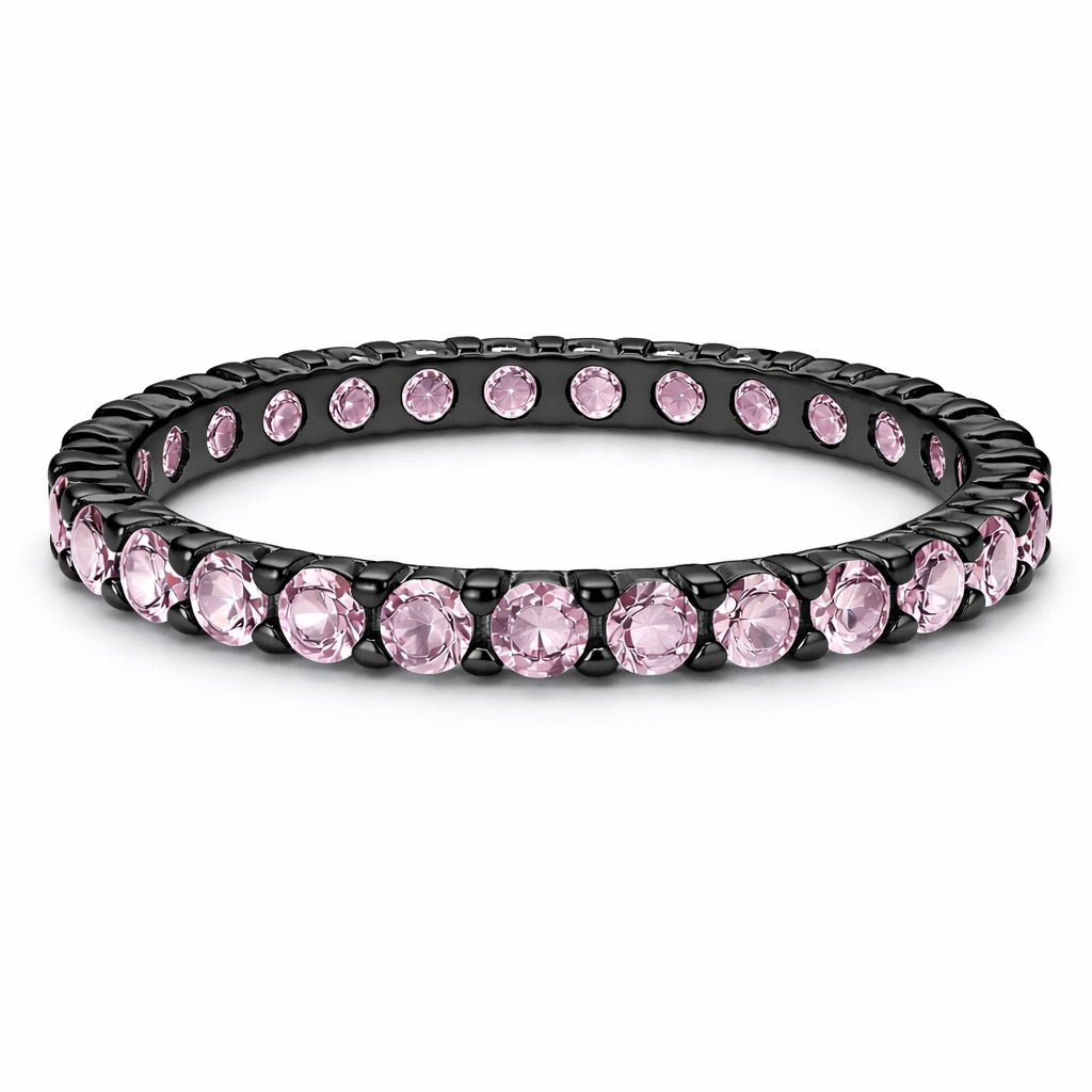 Color Interval Collection - Lab Grown Fancy Diamond 2mm Full Eternity Bands (No.VI)