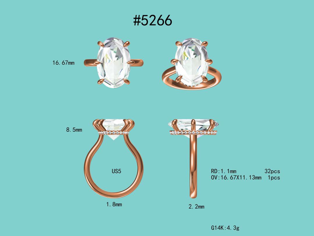 Kensington Oval : 5 Carat Oval Cut Lab Grown Diamond Hidden Halo Engagement Ring
