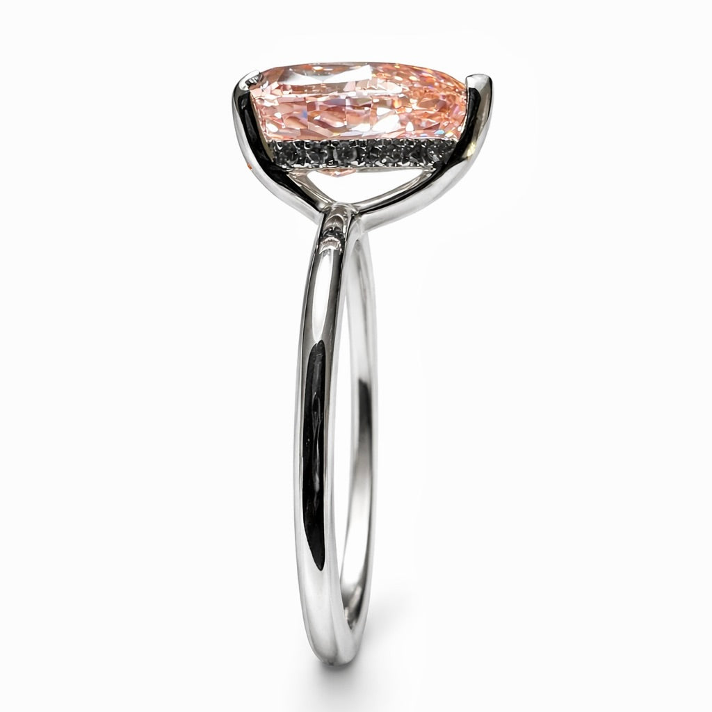 Maison Rose : 2 Carat Fancy Intense Pink Lab Grown Diamond Engagement Ring