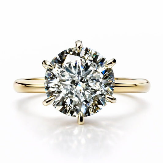 4 Carat Lab Grown Diamond Knife Edge Solitaire Engagement Ring