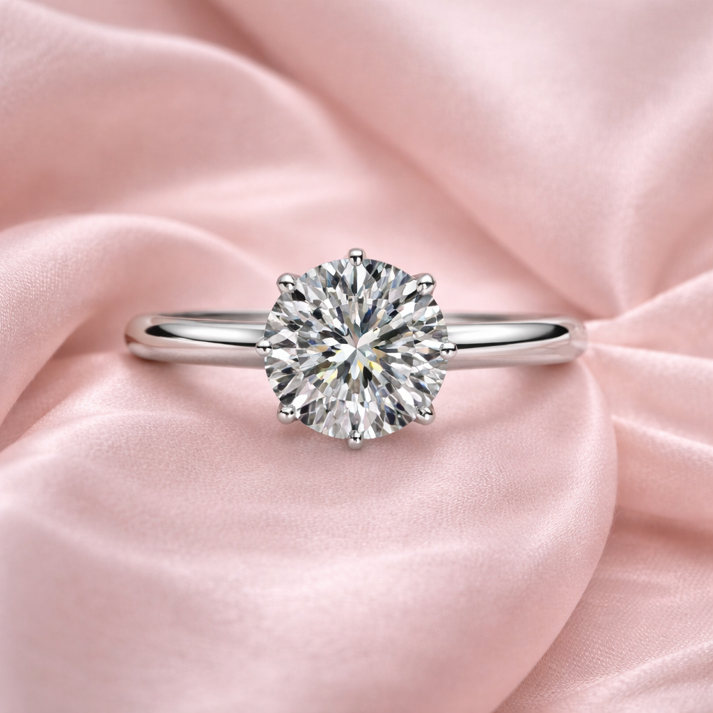 Certified 3CT Heritage Knife Edge Solitaire Engagement Ring