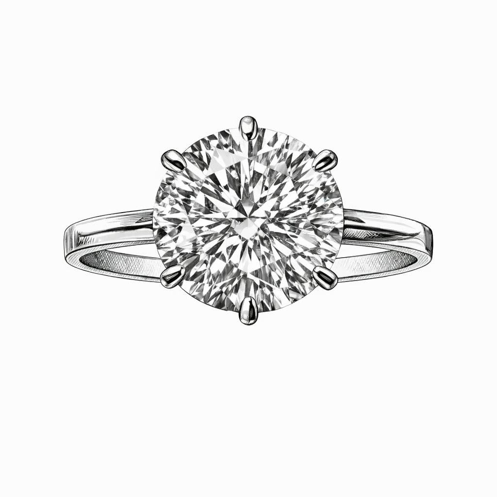 Certified 3CT Heritage Knife Edge Solitaire Engagement Ring