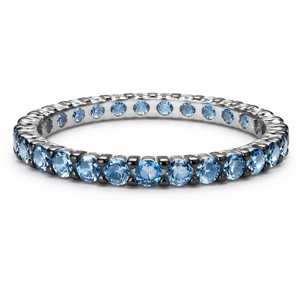 Color Interval Collection - Lab Grown Fancy Diamond 2mm Full Eternity Bands (No.VI)