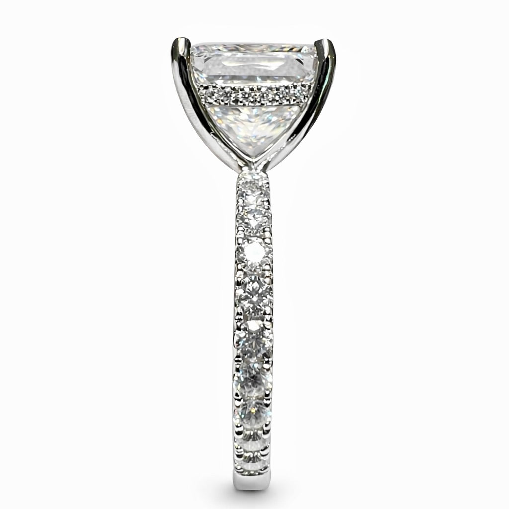 The Marlowe: 7 Carat Princess Cut Lab Grown Diamond Engagement Ring