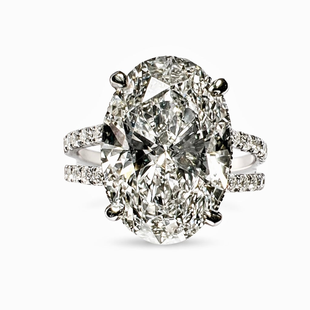 The Evermore : 7 Carat Oval Cut Engagement Ring