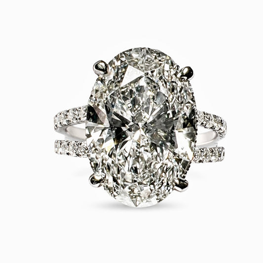The Evermore : 7 Carat Oval Cut Engagement Ring