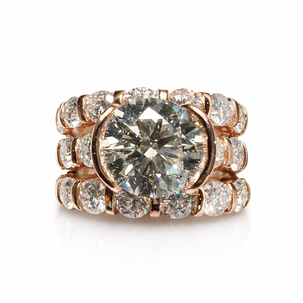 Starbound : 4 Carat Round Brilliant Lab Grown Diamond Engagement Ring