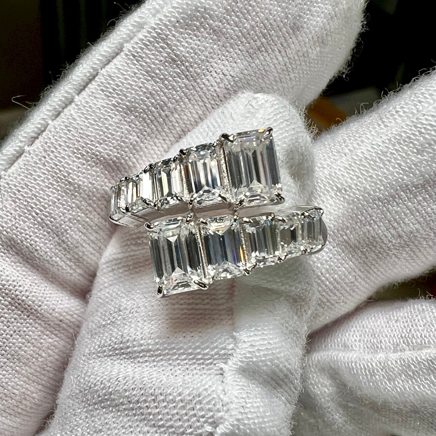 The Colonnade Wrap : Step Cut Lab Grown Diamond Wrap Band