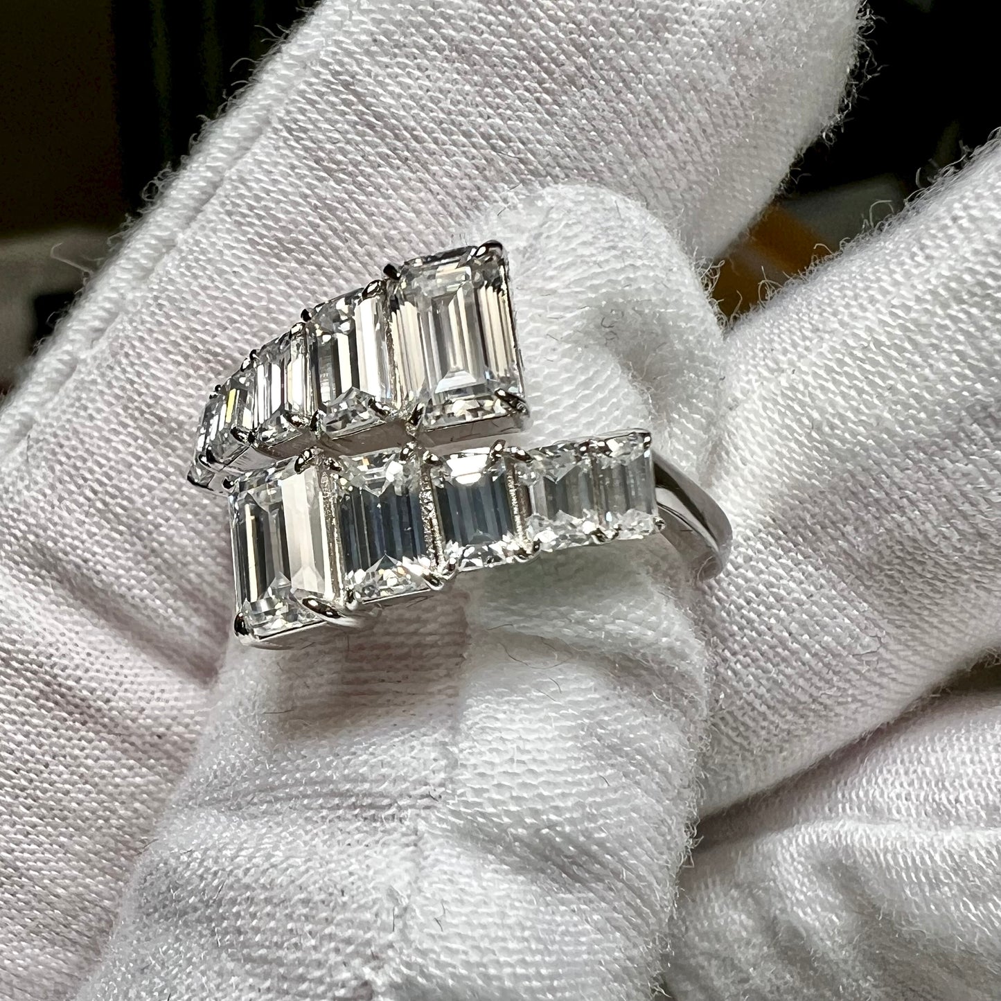 The Colonnade Wrap : Step Cut Lab Grown Diamond Wrap Band