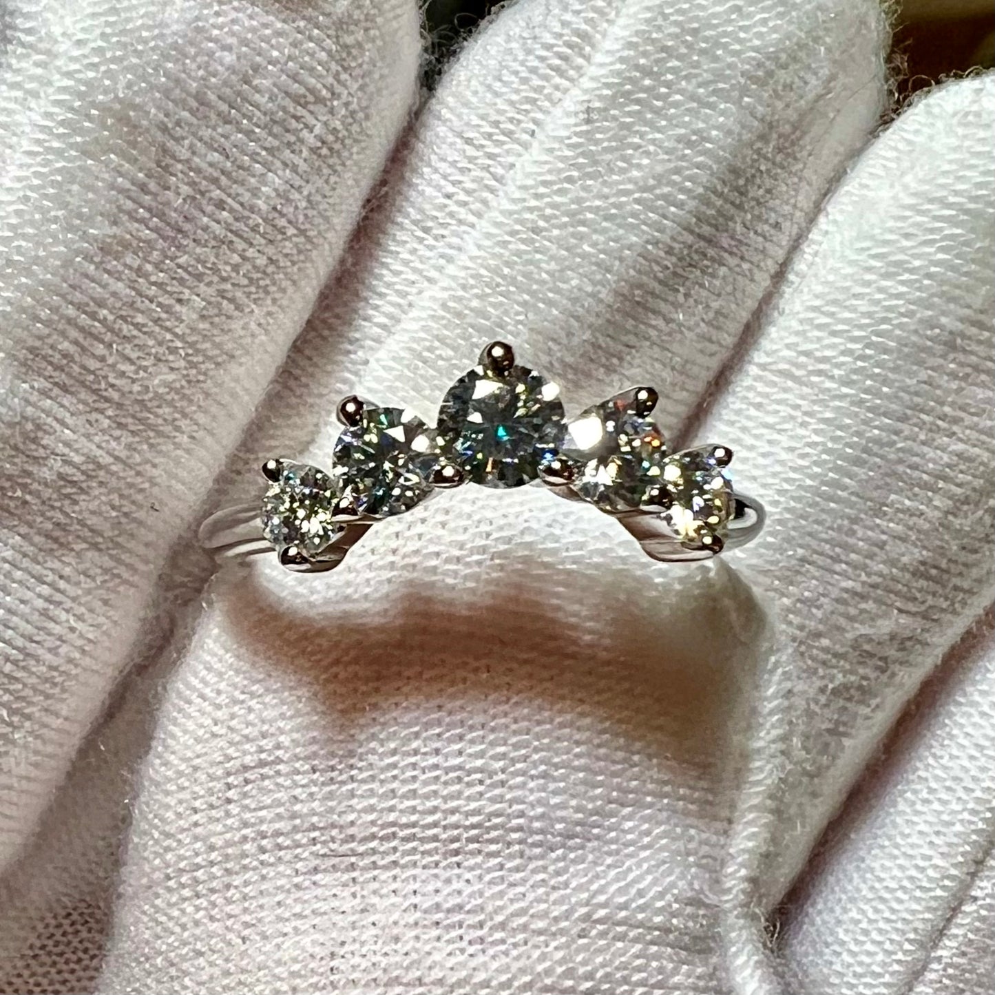 Lyrica Crown : Contour Lab Grown Diamond Wedding Band