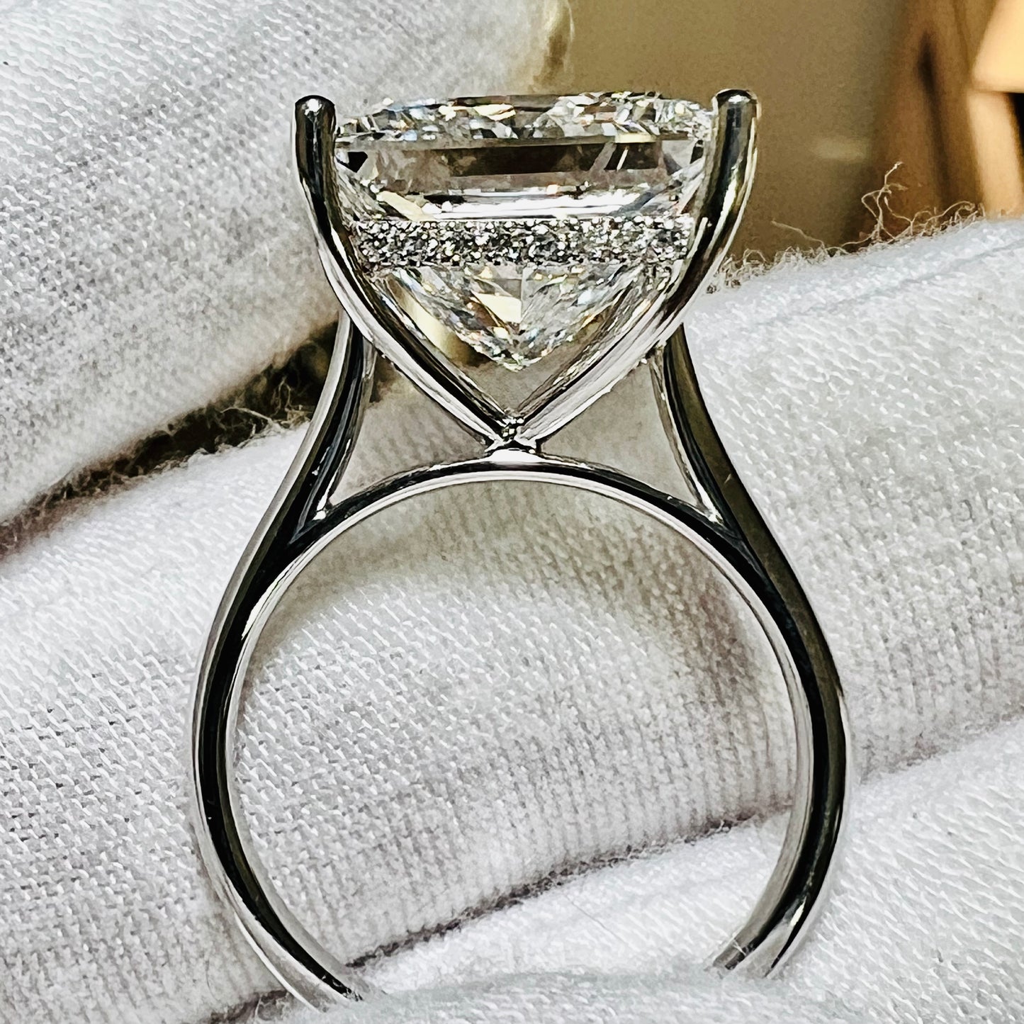 The Elara : 5 Carat Princess Cut Lab Grown Engagement Ring