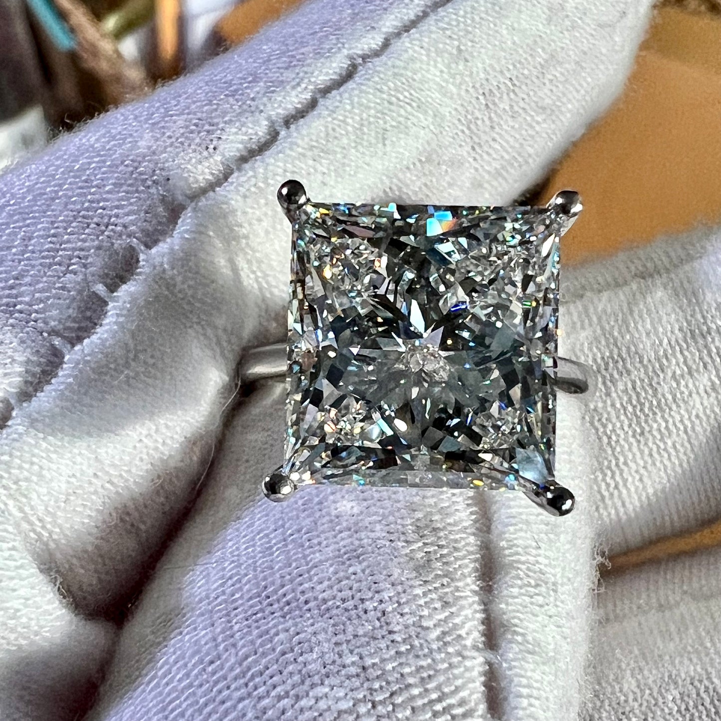 The Elara : 5 Carat Princess Cut Lab Grown Engagement Ring