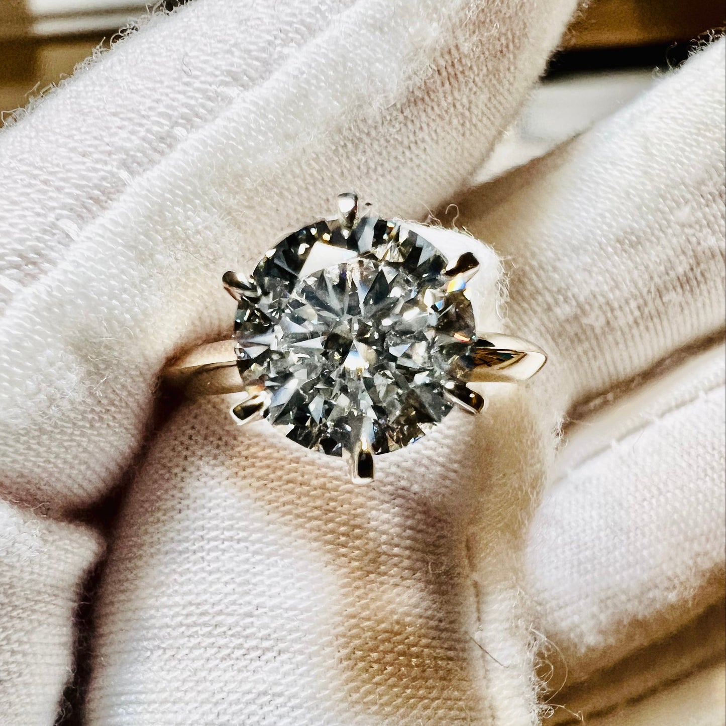 1.5 Carat Lab Grown Diamond Knife Edge Solitaire Engagement Ring