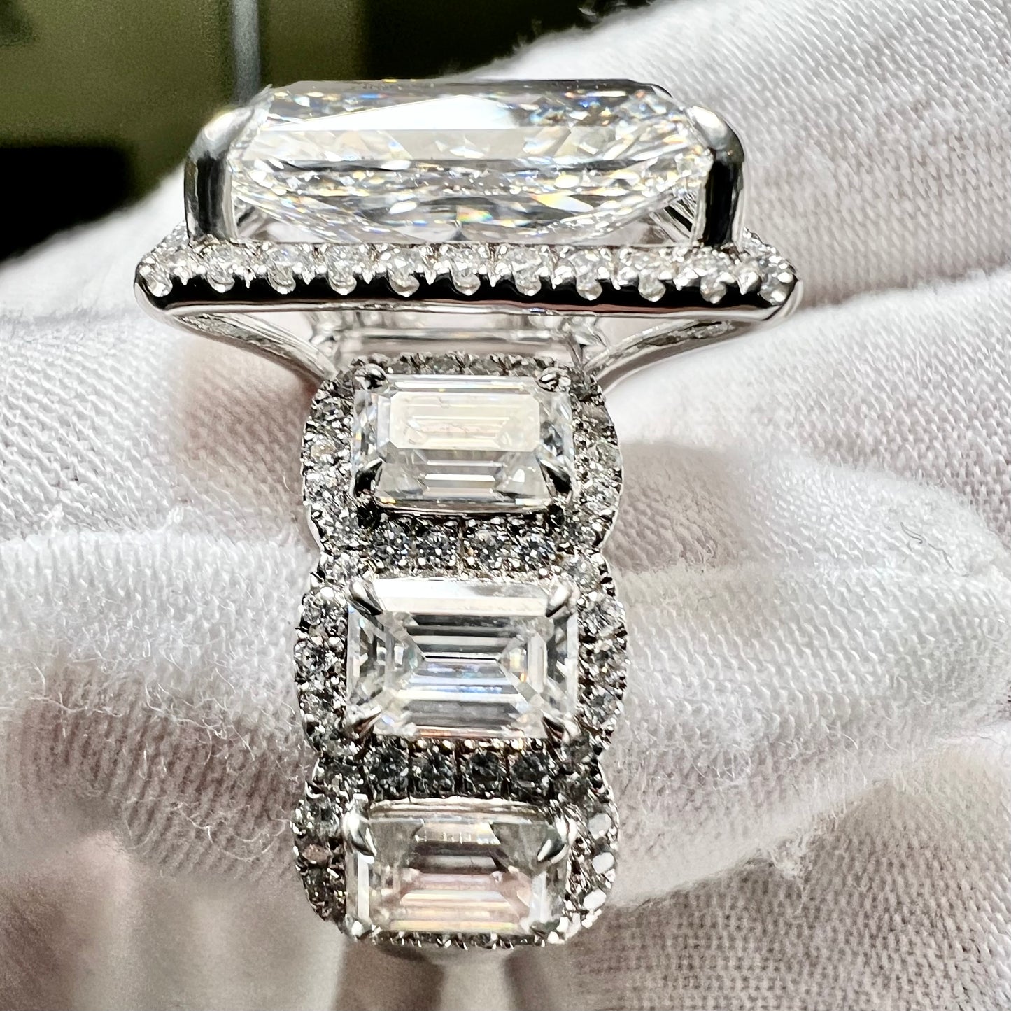 The Legacy Ten : 10 Carat Radiant Cut Lab Grown Diamond Engagement Ring