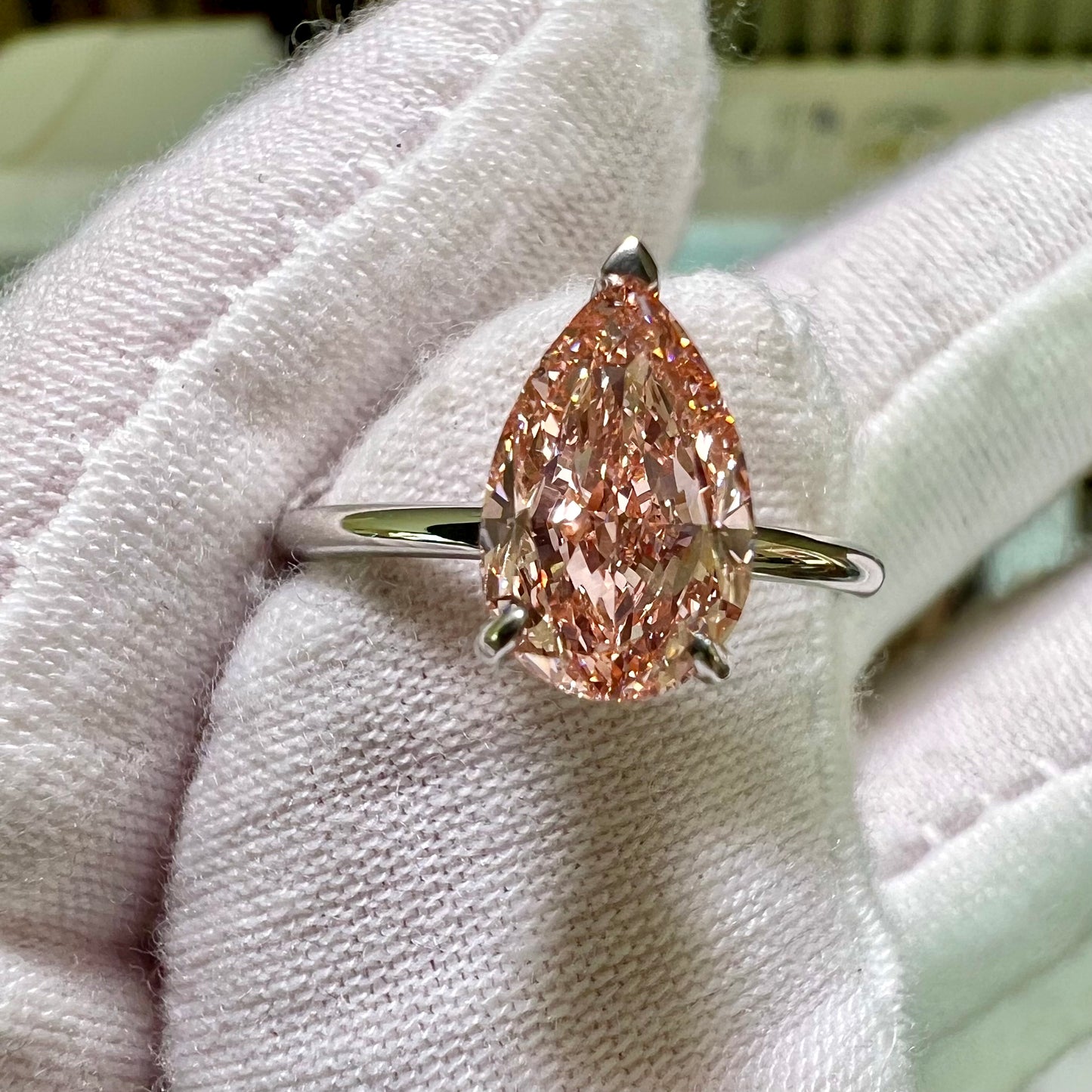 Maison Rose : 2 Carat Fancy Intense Pink Lab Grown Diamond Engagement Ring