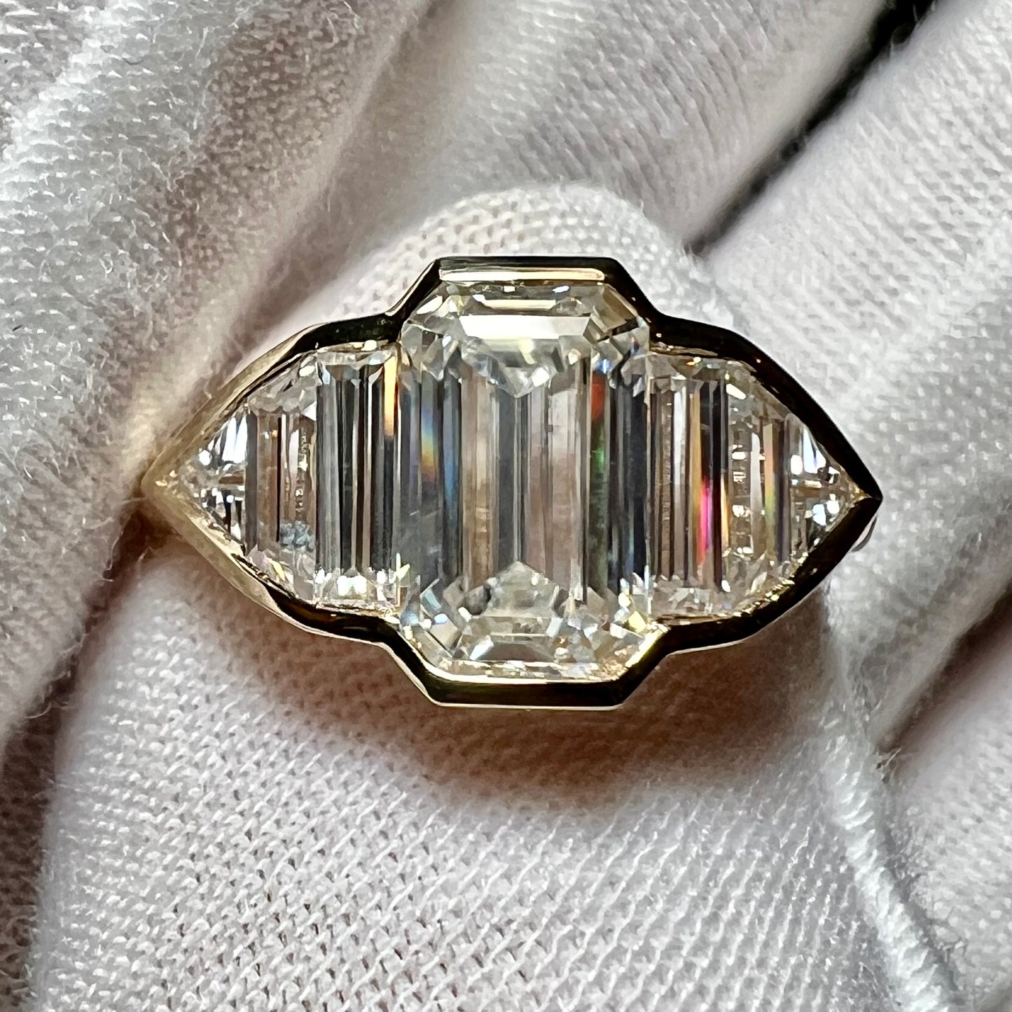 The Ashford Emerald : 3 Carat Emerald Cut Lab Grown Diamond Ring