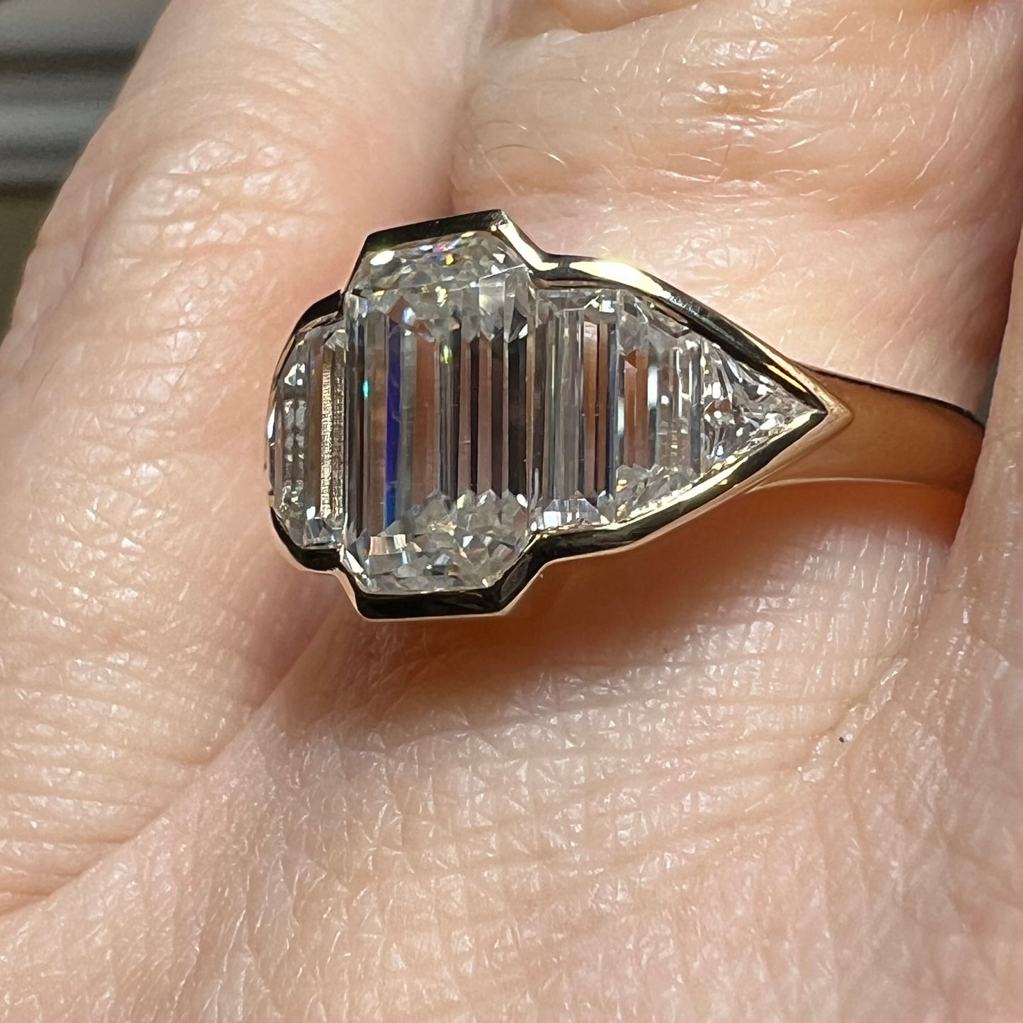 The Ashford Emerald : 3 Carat Emerald Cut Lab Grown Diamond Ring