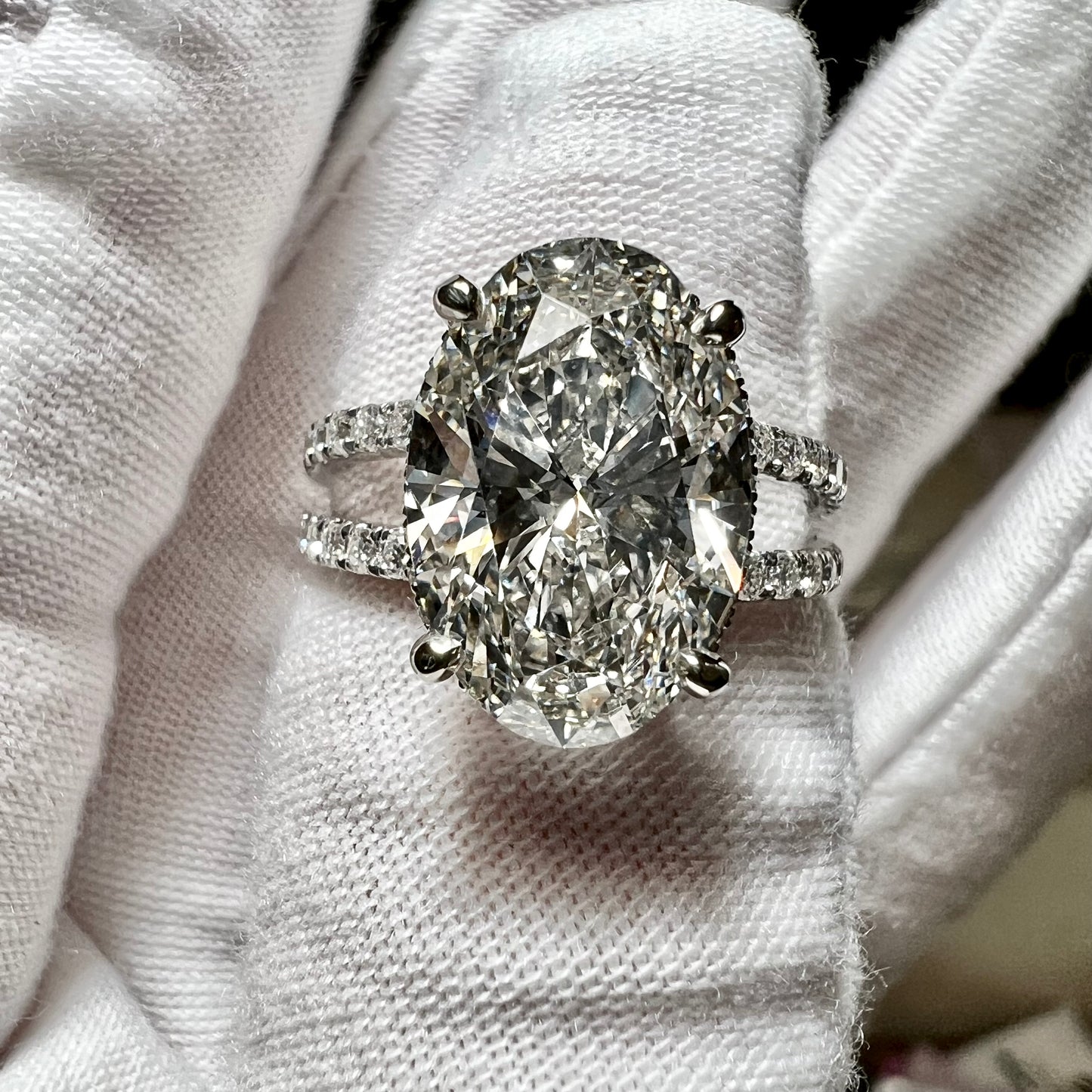 The Evermore : 7 Carat Oval Cut Engagement Ring