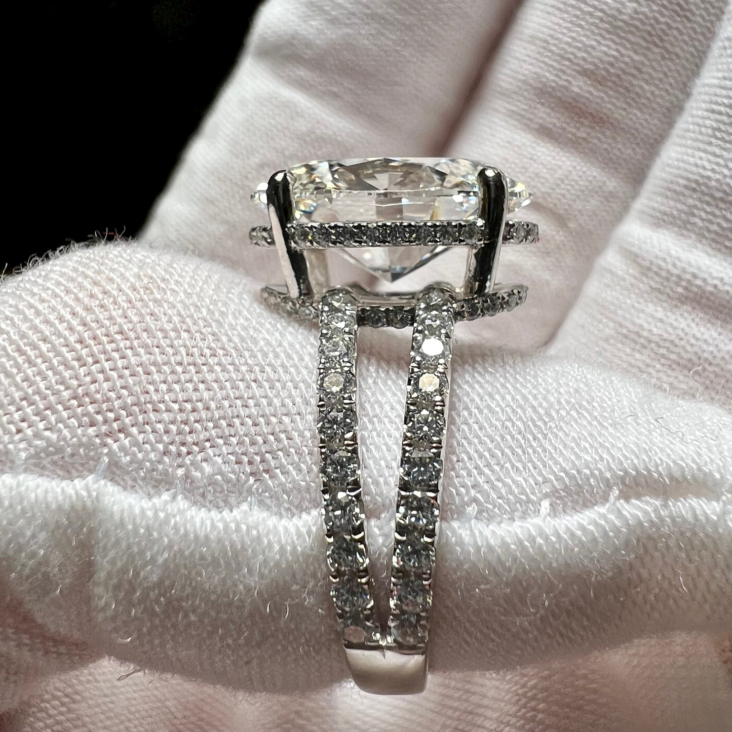 The Evermore : 7 Carat Oval Cut Engagement Ring