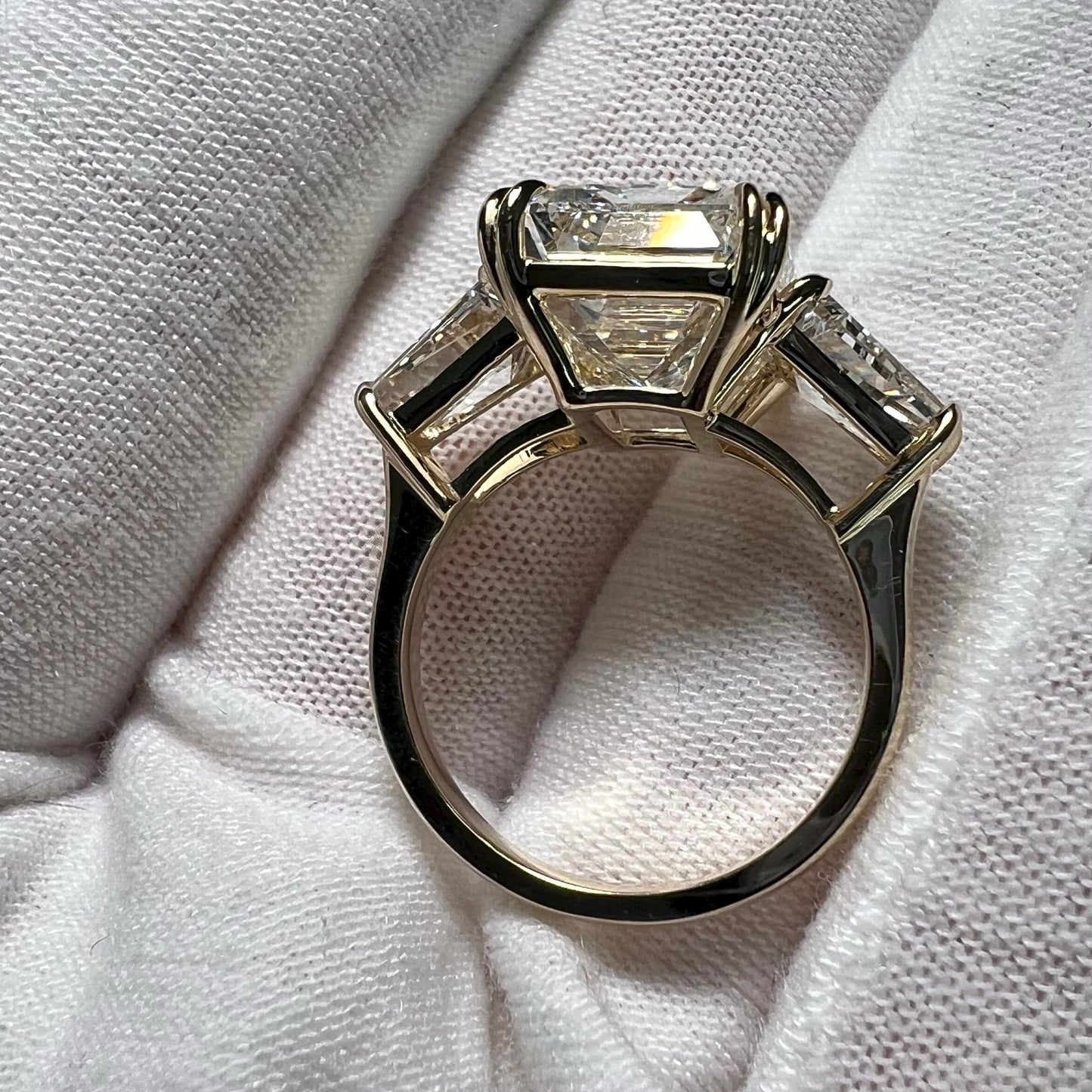 The Grande Emerald : 10 Carat Emerald Cut Lab Grown Diamond Engagement Ring