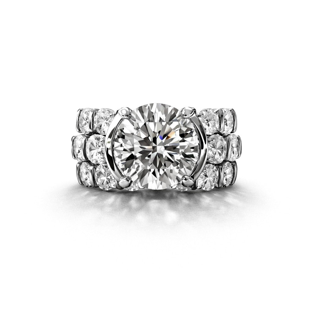 Starbound : 4 Carat Round Brilliant Lab Grown Diamond Engagement Ring