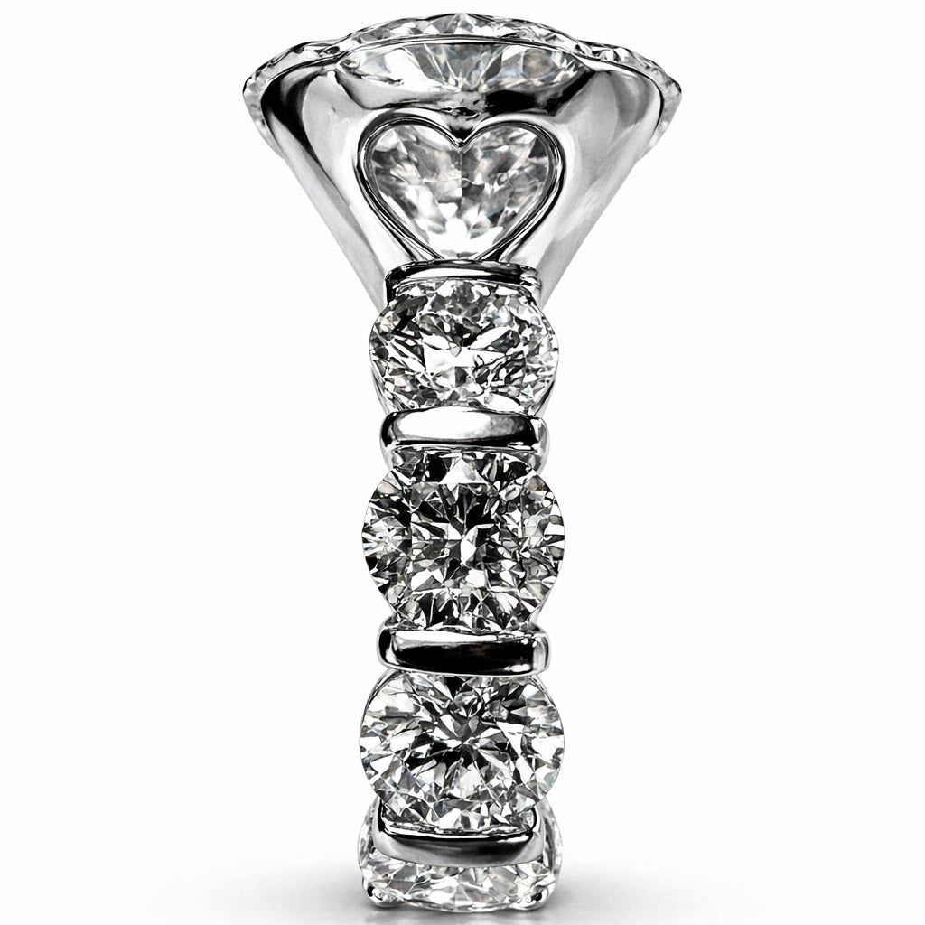 Lovebound : 4 Carat Heart Lab Grown Diamond Engagement Ring