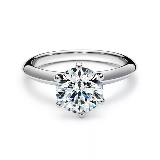 4 Carat Lab Grown Diamond Knife Edge Solitaire Engagement Ring