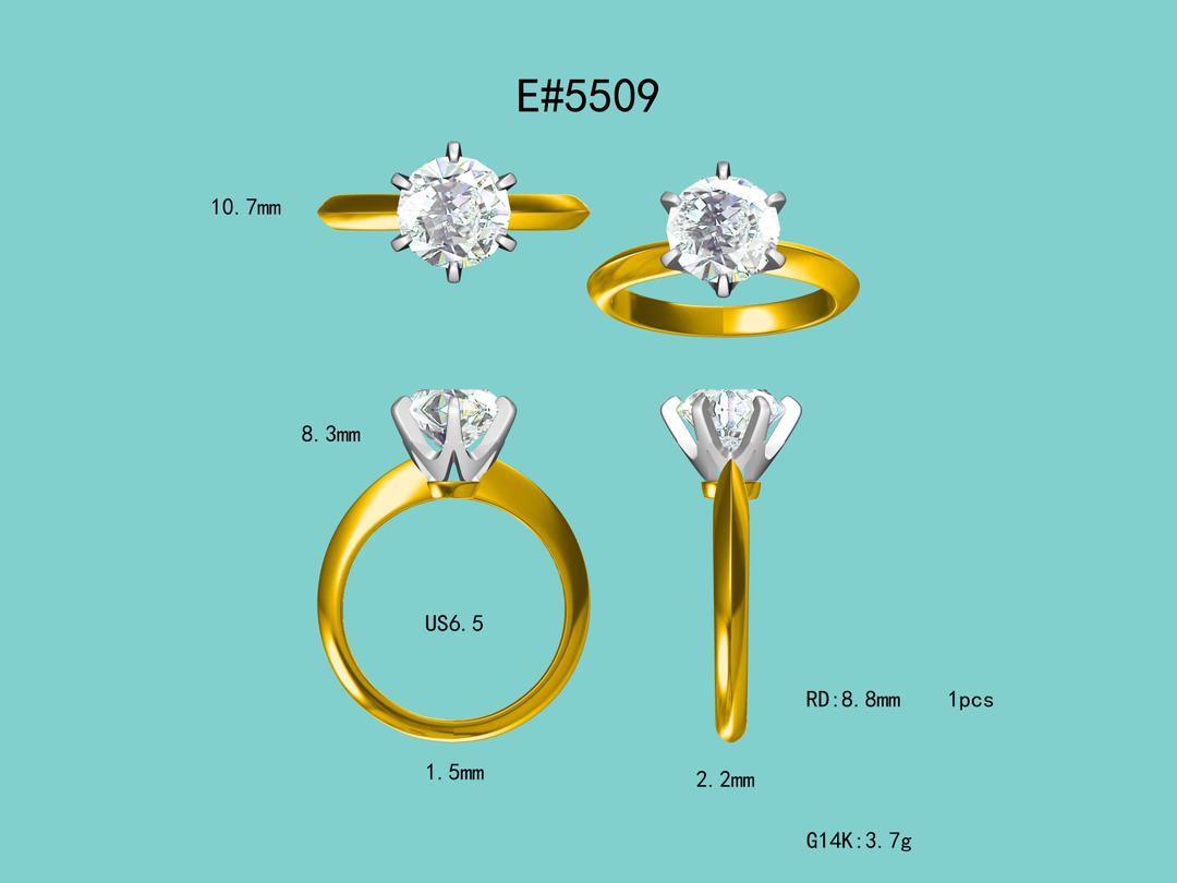 1.5 Carat Lab Grown Diamond Knife Edge Solitaire Engagement Ring
